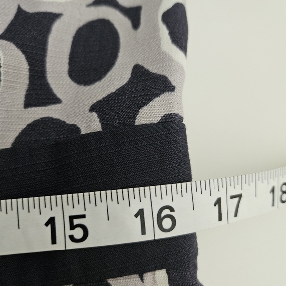 Boden Gray/Navy Cotton Geometric Printed Notch Neck Sleeveless Dress Sz 10L - Picture 8 of 9